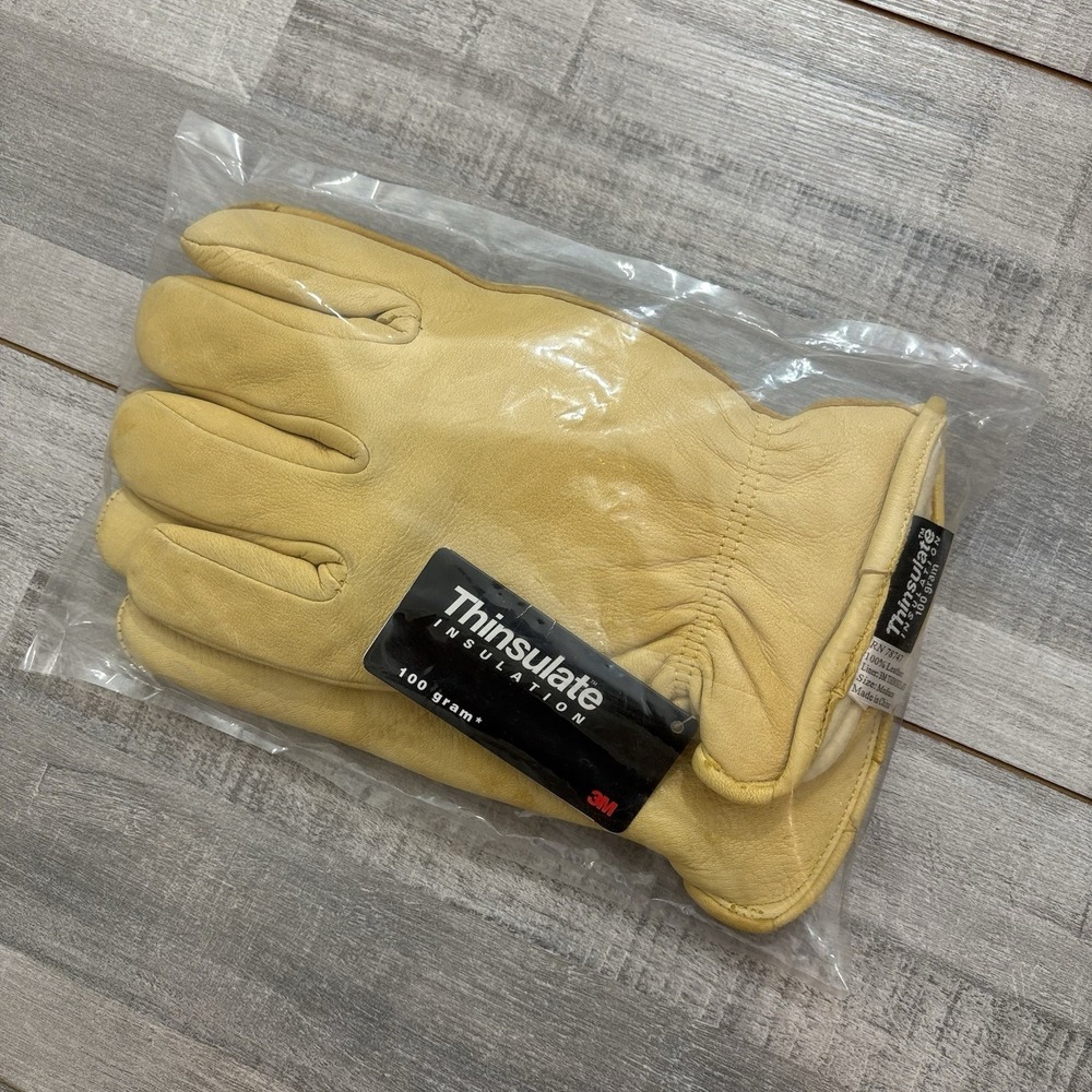 Thinsulate Insulation 100 Gram 3M Leather Gloves Mens Medium NEW Workwear